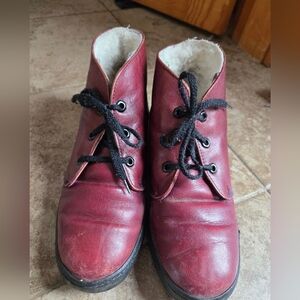 70s Bates Floaters Mens Chukka Leather Boots Wool Lined Size 8.5